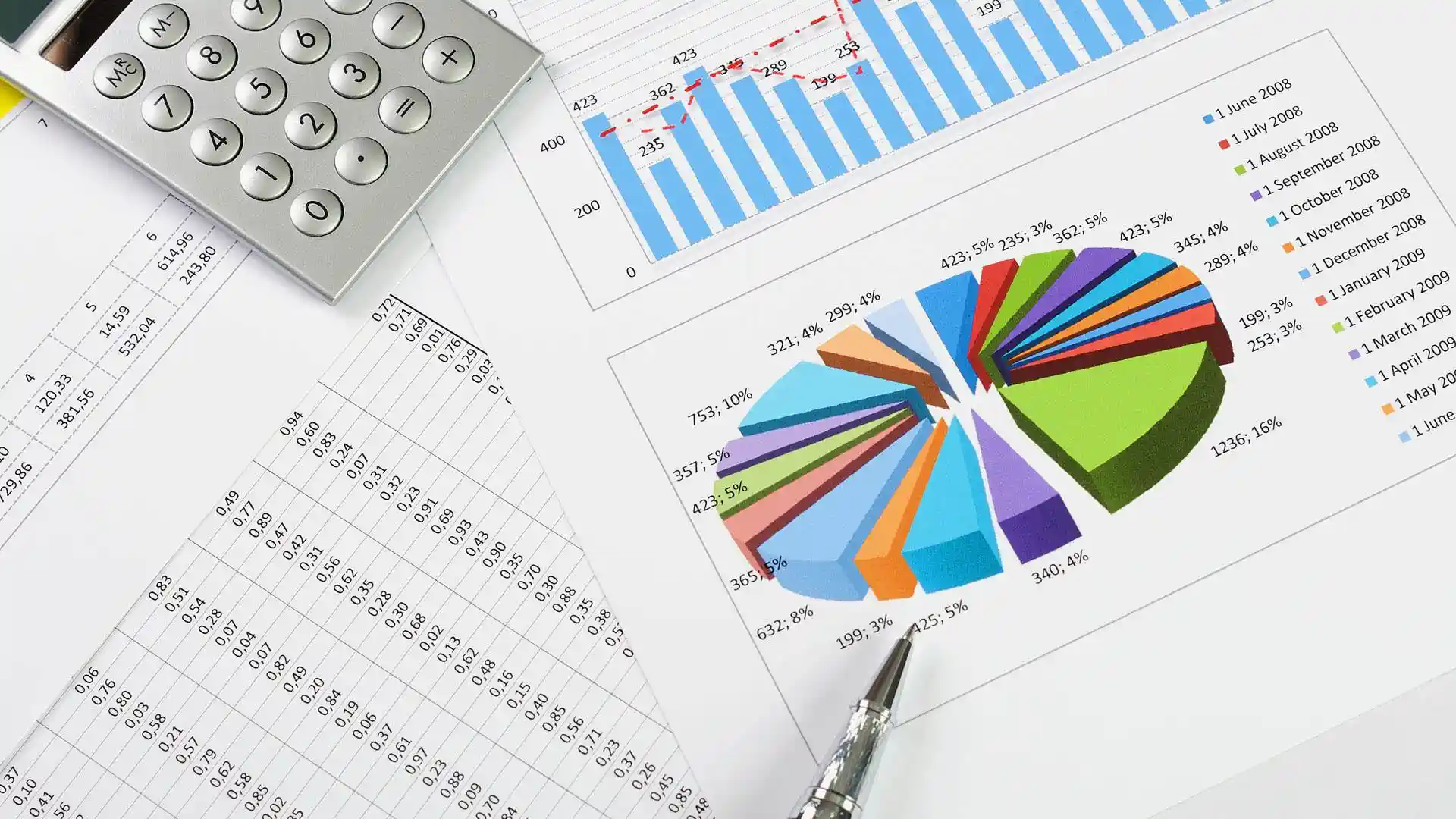 Person reviewing monthly household expenses