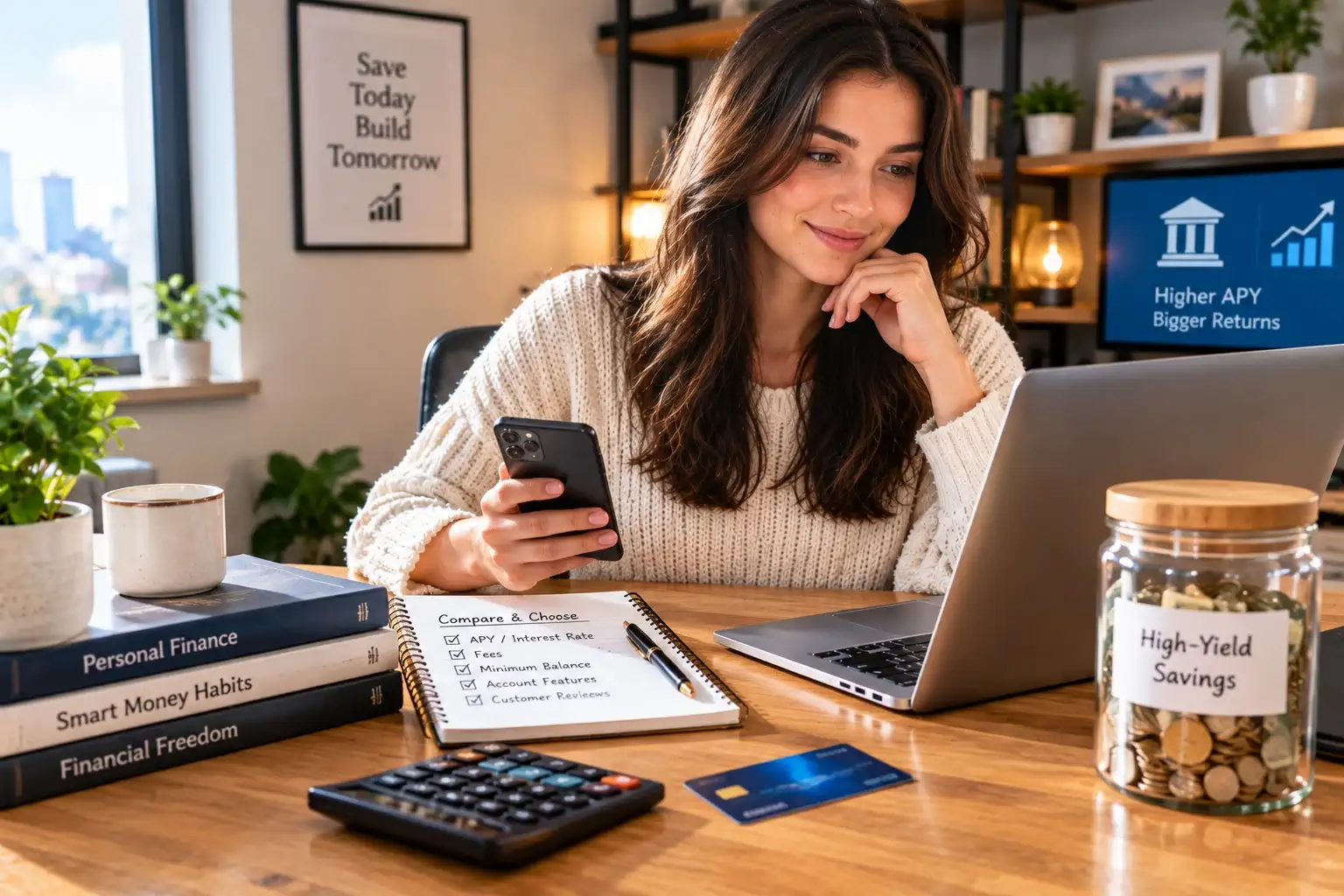 APY savings account concept